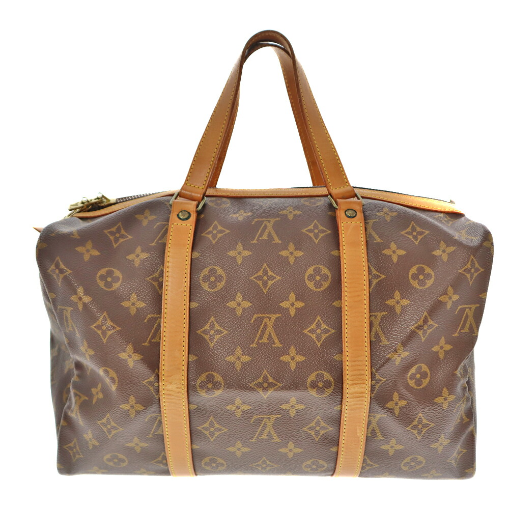 LOUISVUITTON【ルイヴィトン】M41626サックスープル35ハンドバッグモノグラムキャンバスブラウン系旅行鞄ボストンバッグメンズレディースユニセックス【中古】USED-6質屋かんてい局春日井店k22-3441