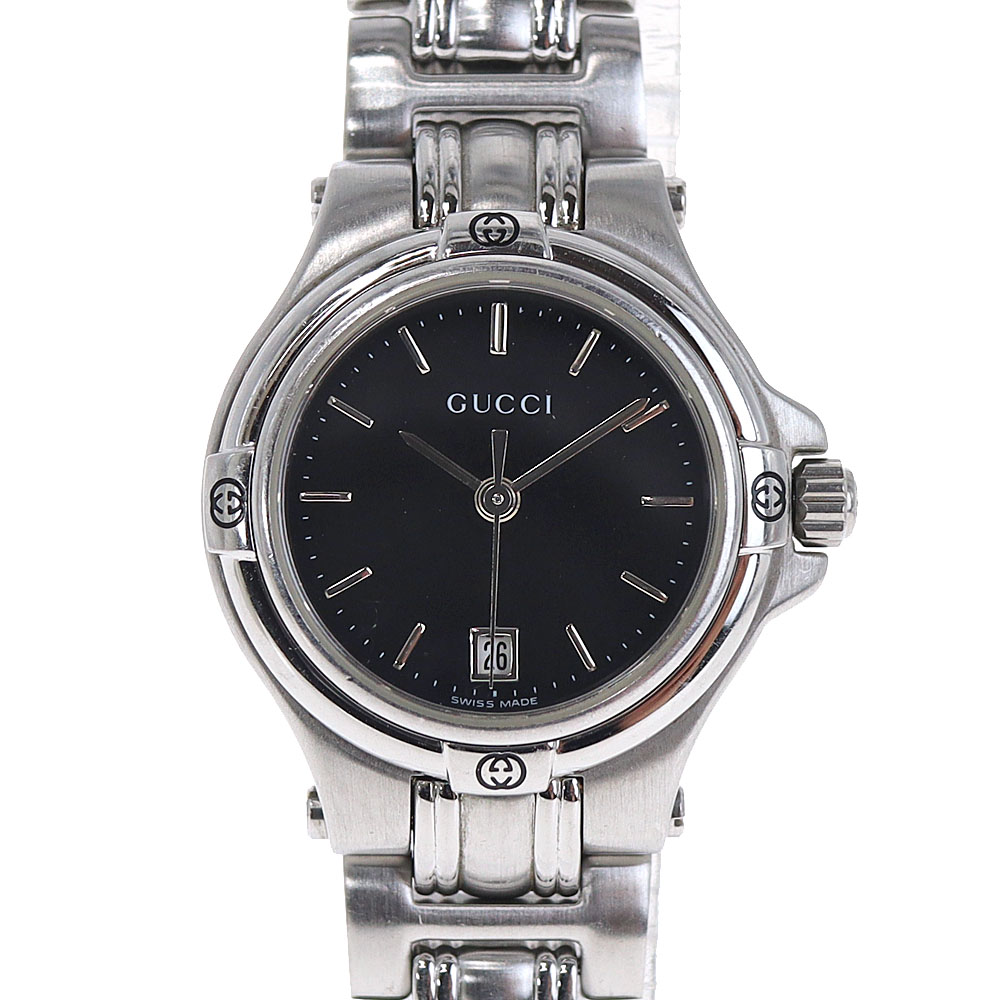 グッチ Gucci 9040L クォーツ ブラック【中古】