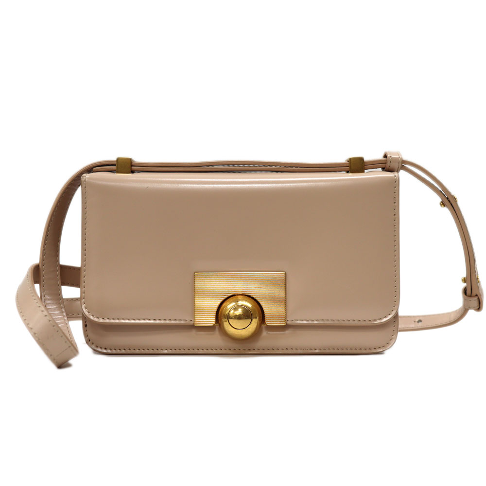 ボッテガヴェネタ Bottega Veneta ミニ ザ 古典派音楽 サクラ色ベージュ なめし革 サクラ色系 ショルダーバッグ ななめ掛け レディース【中古】