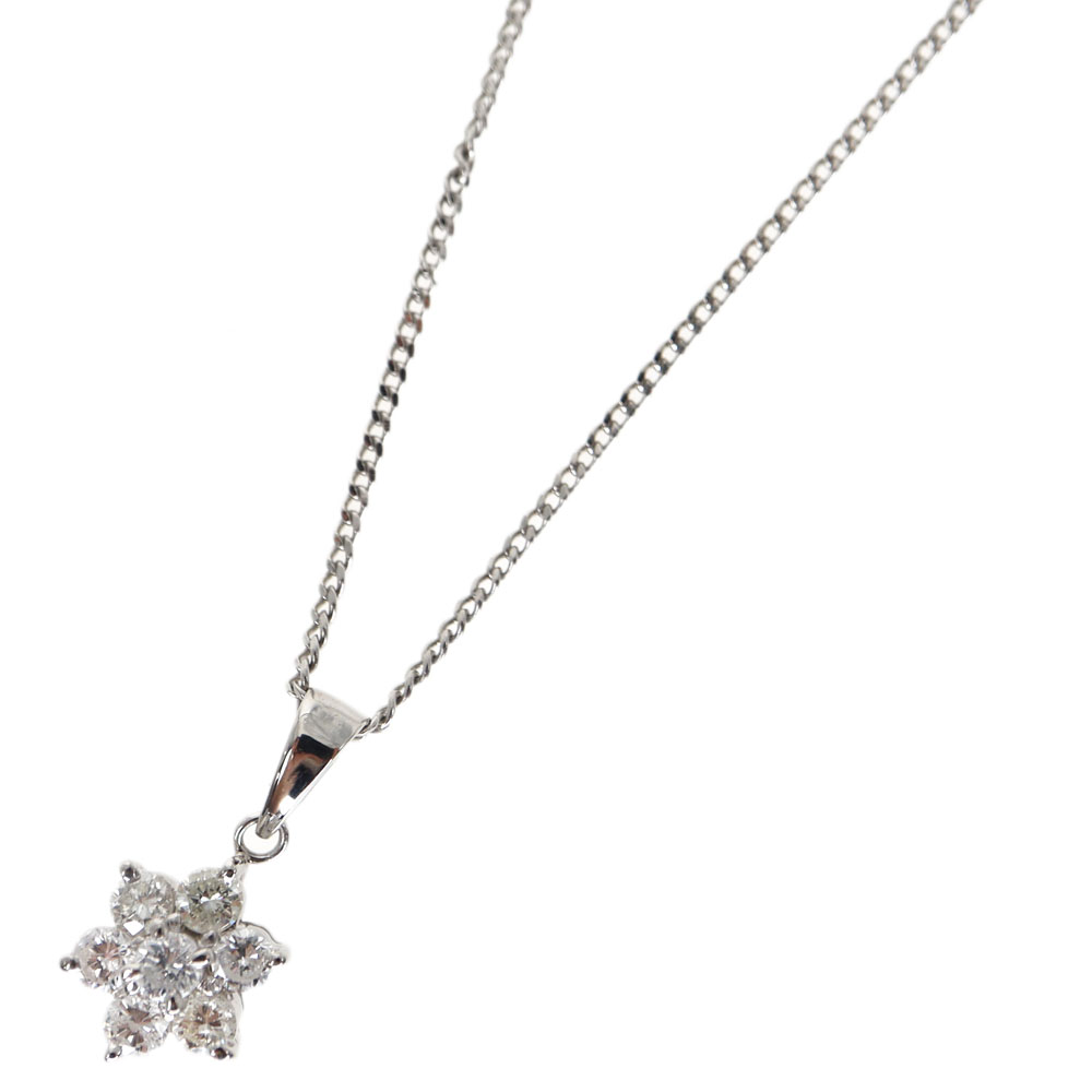 Pt850 プラチナ850 Pt900 プラチナ900 ダイヤモンド ネックレス シルバー【中古】｜質屋かんてい局 店