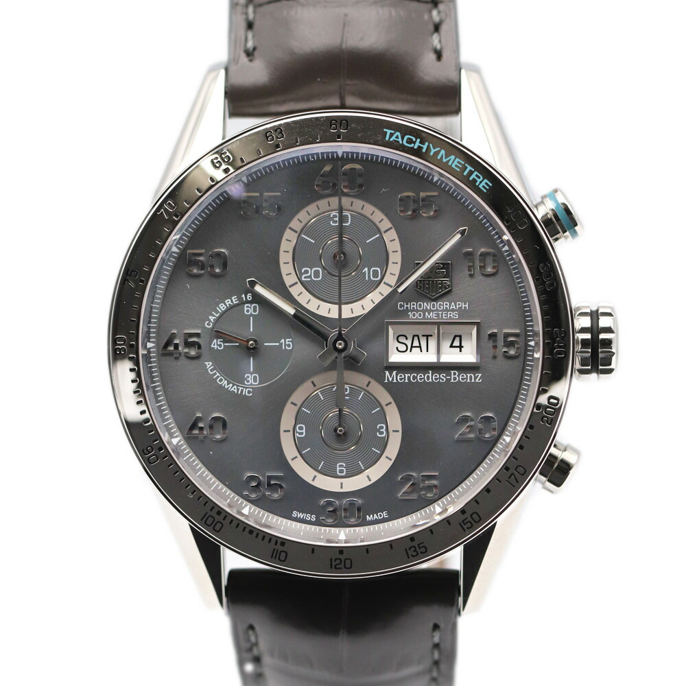 タグホイヤー Tagheuer CV2A1G.FC6313 カレラクロノグラフ メルセデスベンツリミテッド メンズ 自動小銃一巻き ウオッチ 薄墨色 【中古】