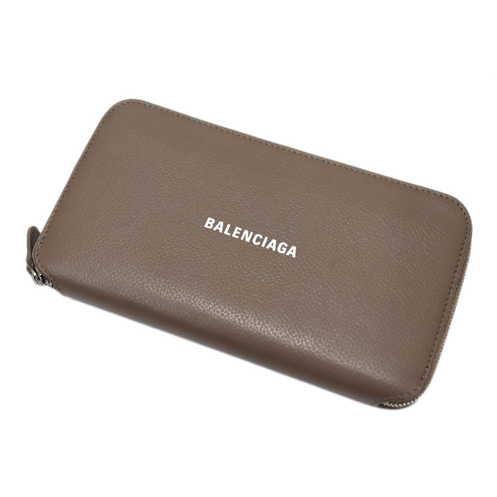 バレンシアガ Balenciaga 594290 ラウンドファスナー長財布 ロングウォレット レディース レザー ベージュ【中古】｜質屋かんてい局 店