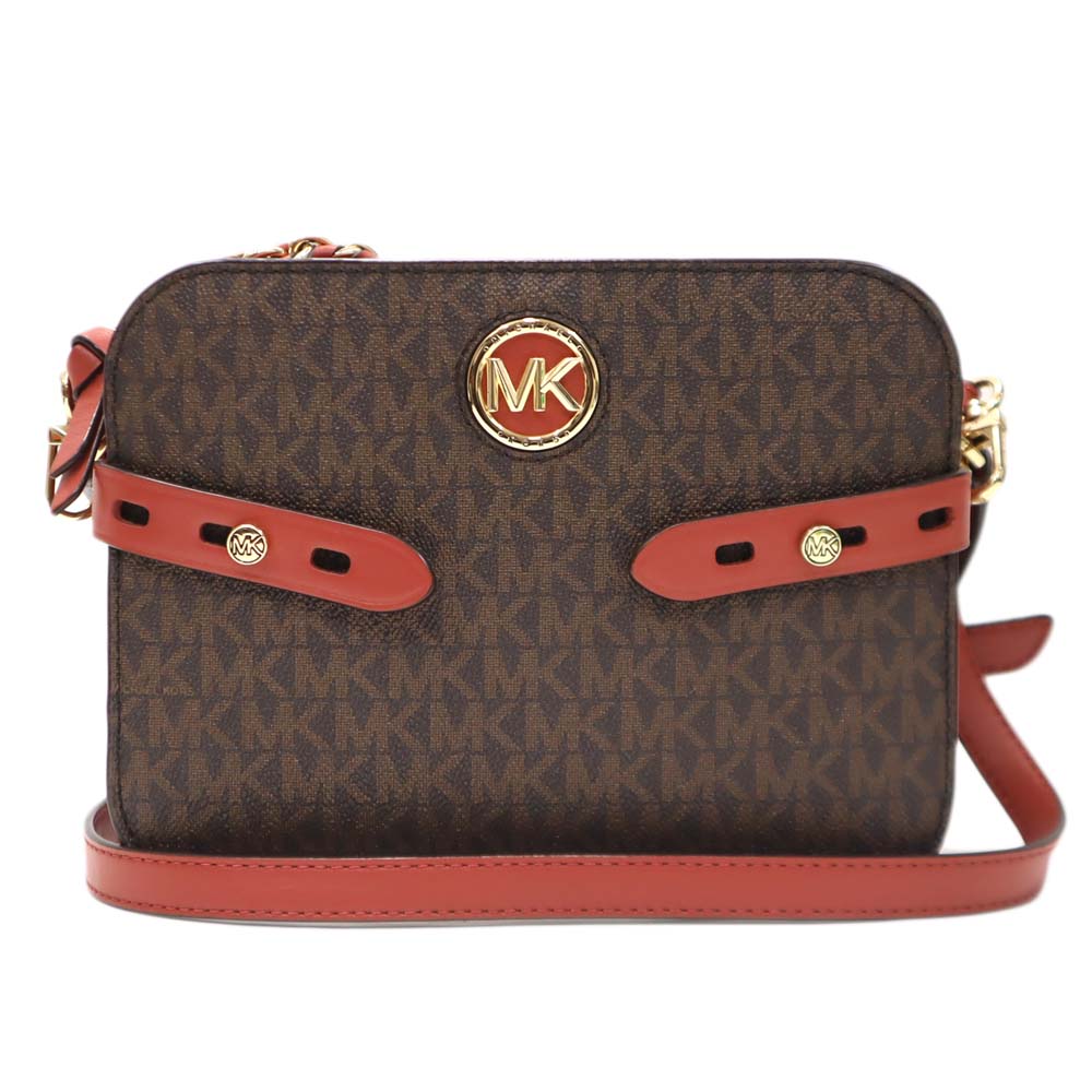マイケルコース Michel kors 32F0GMNC7B 2WAYバッグ PVC レディース ブラウン系×レッド系【中古】