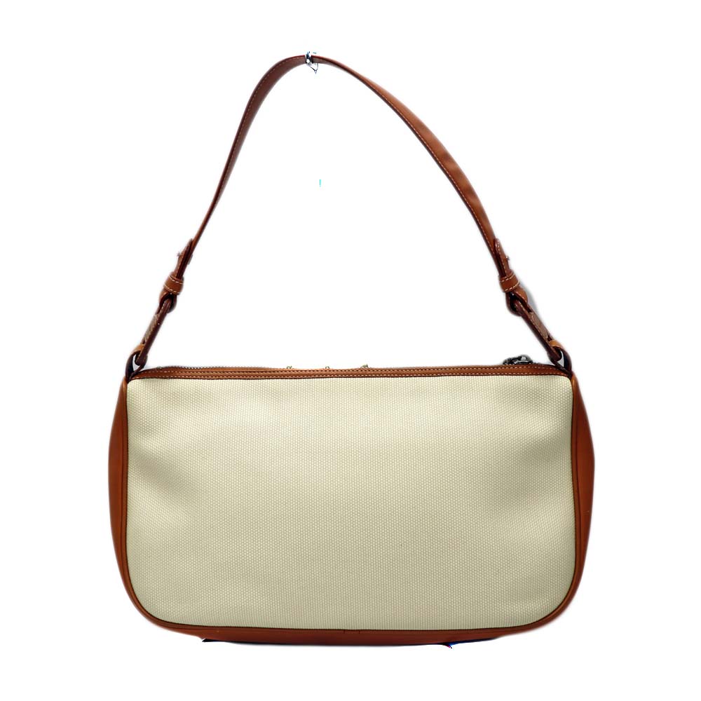 サルヴァトーレフェラガモ Salvatore ferragamo AF-21 3382 壱ショルダーバッグ なめし革×帆布 ユニ一発やる 赤銅色×ベージュ【中古】 レディースバッグ-バッグ-バッグ・小物・ブランド雑貨