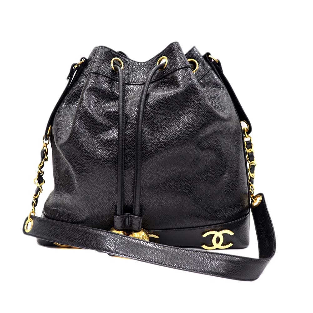 楽天市場】CHANEL シャネル ロゴ 巾着 ショルダーバッグ