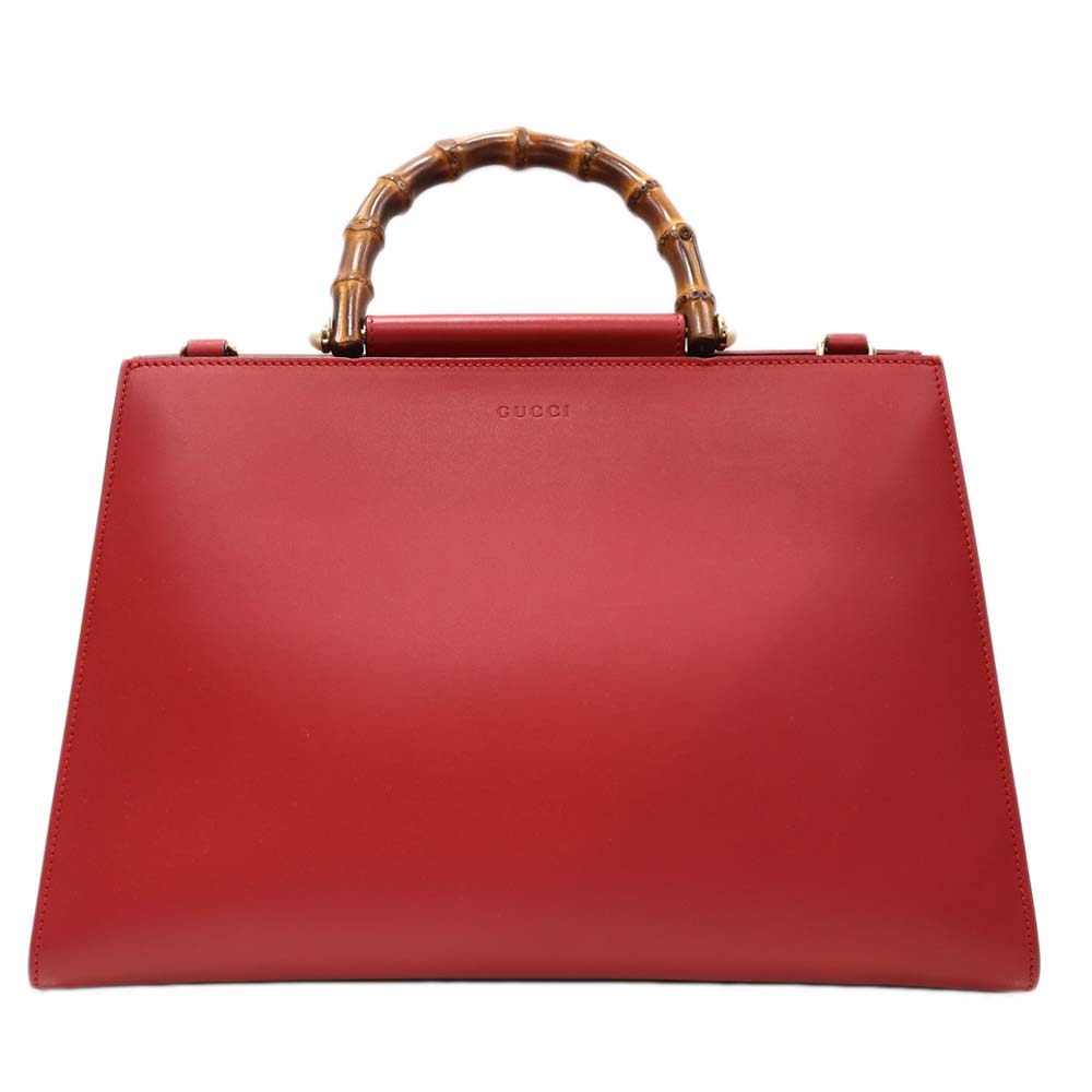 グッチ Gucci 453764 バンブーニムフェア なめし革 2WAY御徒面子 レディース 赤いこと 【中古】