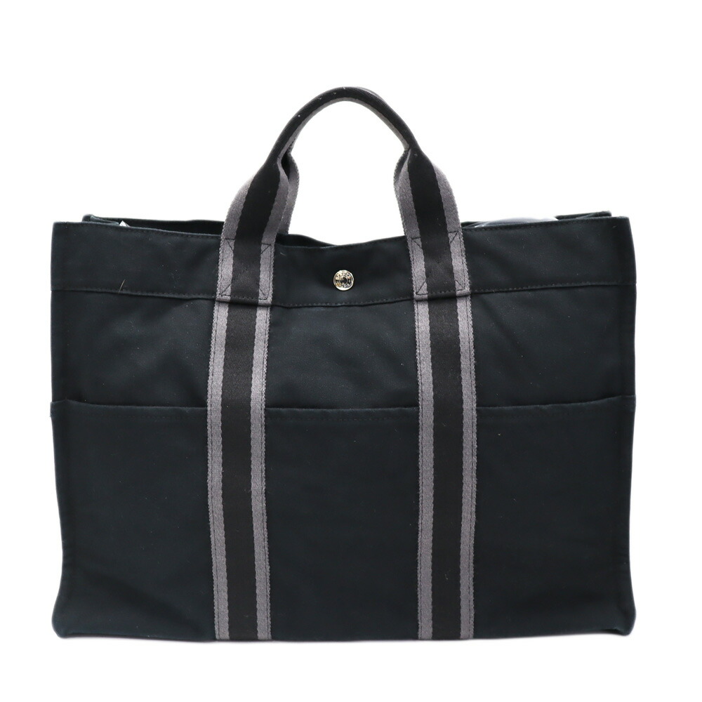 エルメス Hermes フールトゥトートMM ハンドバッグ ブラック ユニセックス【中古】