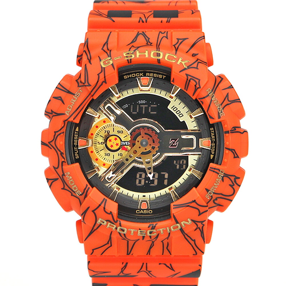カシオ Casio GA-110JDB-1A4JR G-SHOCK ジーショック×ドラゴンボールZ クォーツ オレンジ×ブラック【中古】