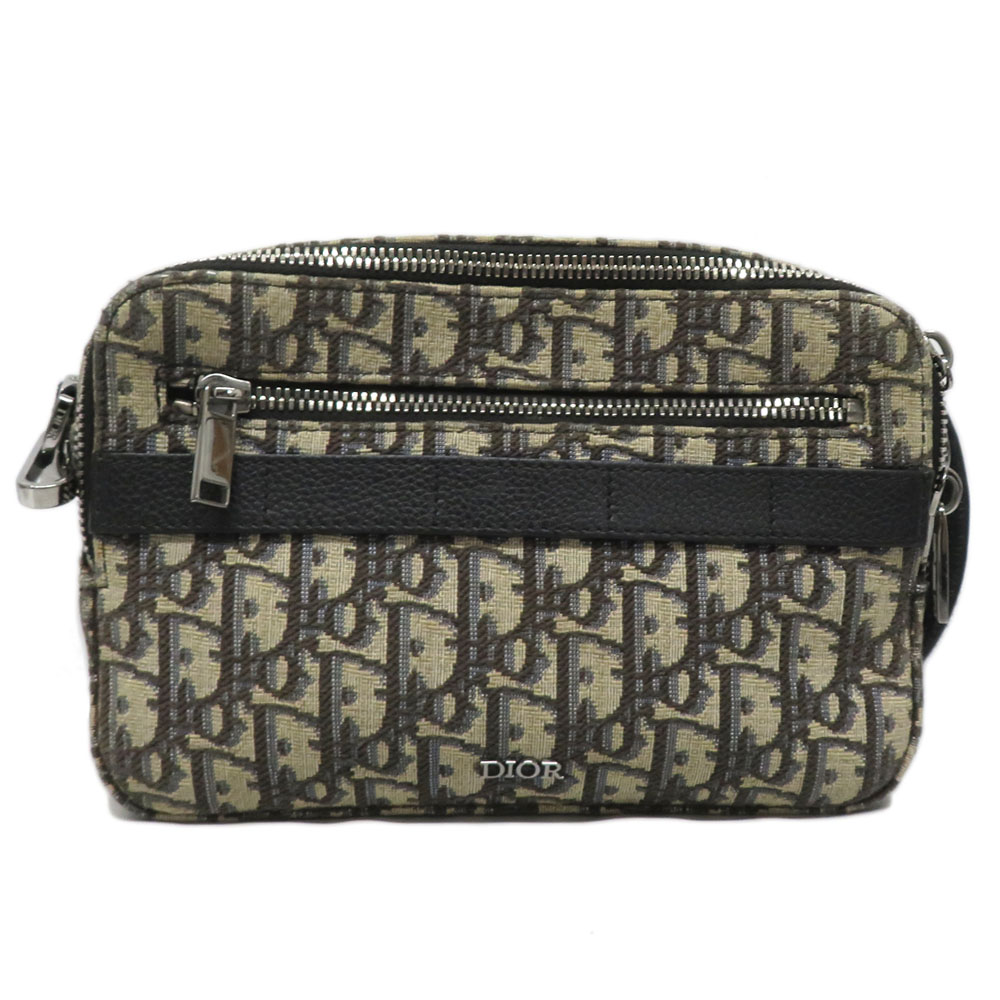 クリスチャンディオール Dior 1ESP0206YKY 伝達人御徒面子 サファリ ジャかばい立て織り ショルダーバッグ【中古】