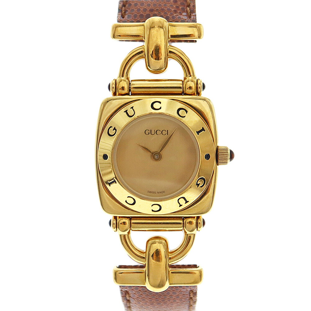 グッチ Gucci  6300L 石英 ゴールド文字記号盤 レディース 石英【中古】