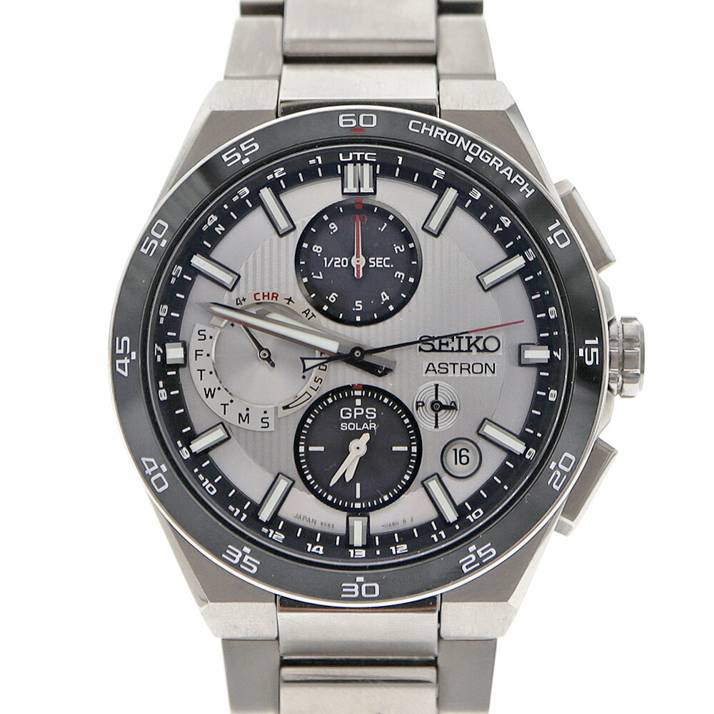 セイコー seiko SBXC153 5X83-0AA0 アストロン ネクスター ソーラー メンズ しろがね色/黒いこと【中古】
