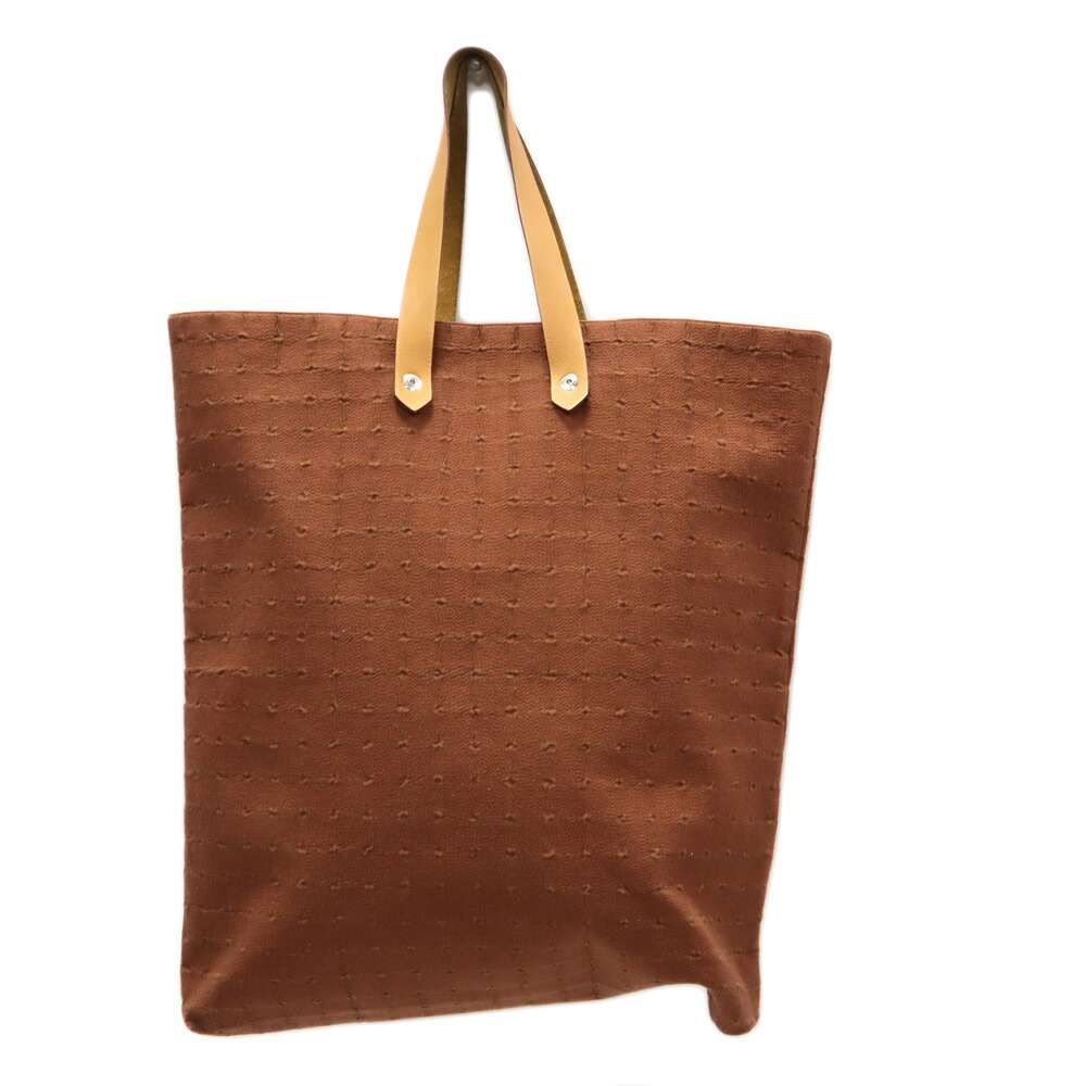 エルメス Hermes アメダバGM ブラウン キャンバス ハンドバッグ グレー ユニセックス 【中古】|質屋かんてい局 店