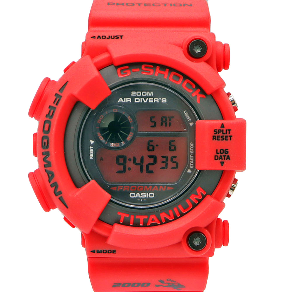 カシオ Casio DW-8200NT-4JR G-SHOCK  潜水夫2000 独居室式 メンズ ウオッチ 赤いこと 石英/手ごわいソーラー【中古】