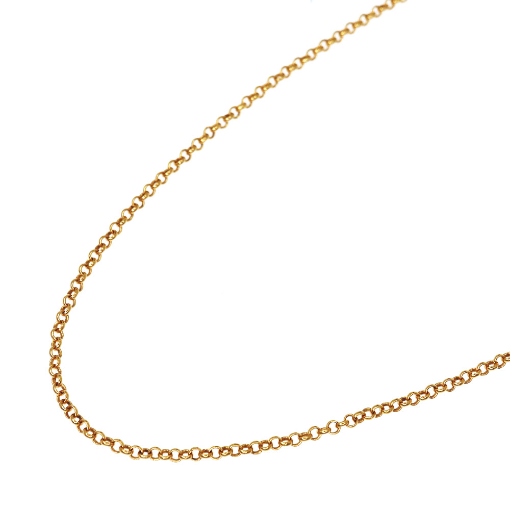 クロムハーツ CHROME HEARTS ロールチェーンネックレス ネックレス ユニセックス K22 22金 ゴールド 【中古】