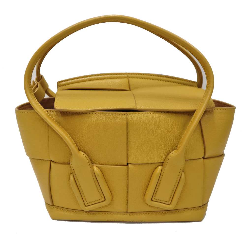 ボッテガヴェネタ Bottega Veneta 600606VA981 ミニアルコ 2WAY御徒面子 レディース なめし革 黄色系【中古】