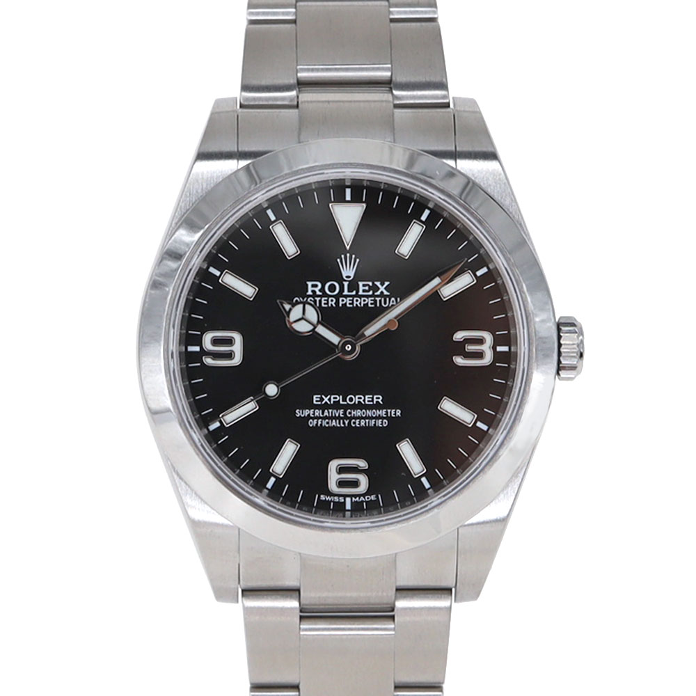 ロレックス Rolex 214270 エクスプローラー1 メンズ 自動巻き 腕時計 ランダム番 ブラック 【中古】｜質屋かんてい局 店 559,200円
