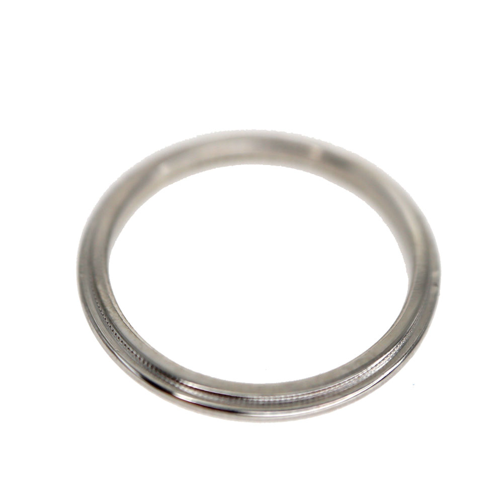 ティファニー Tiffany＆Co ミルグレインリング 約16号 メンズ Pt950 プラチナ シルバー色【中古】