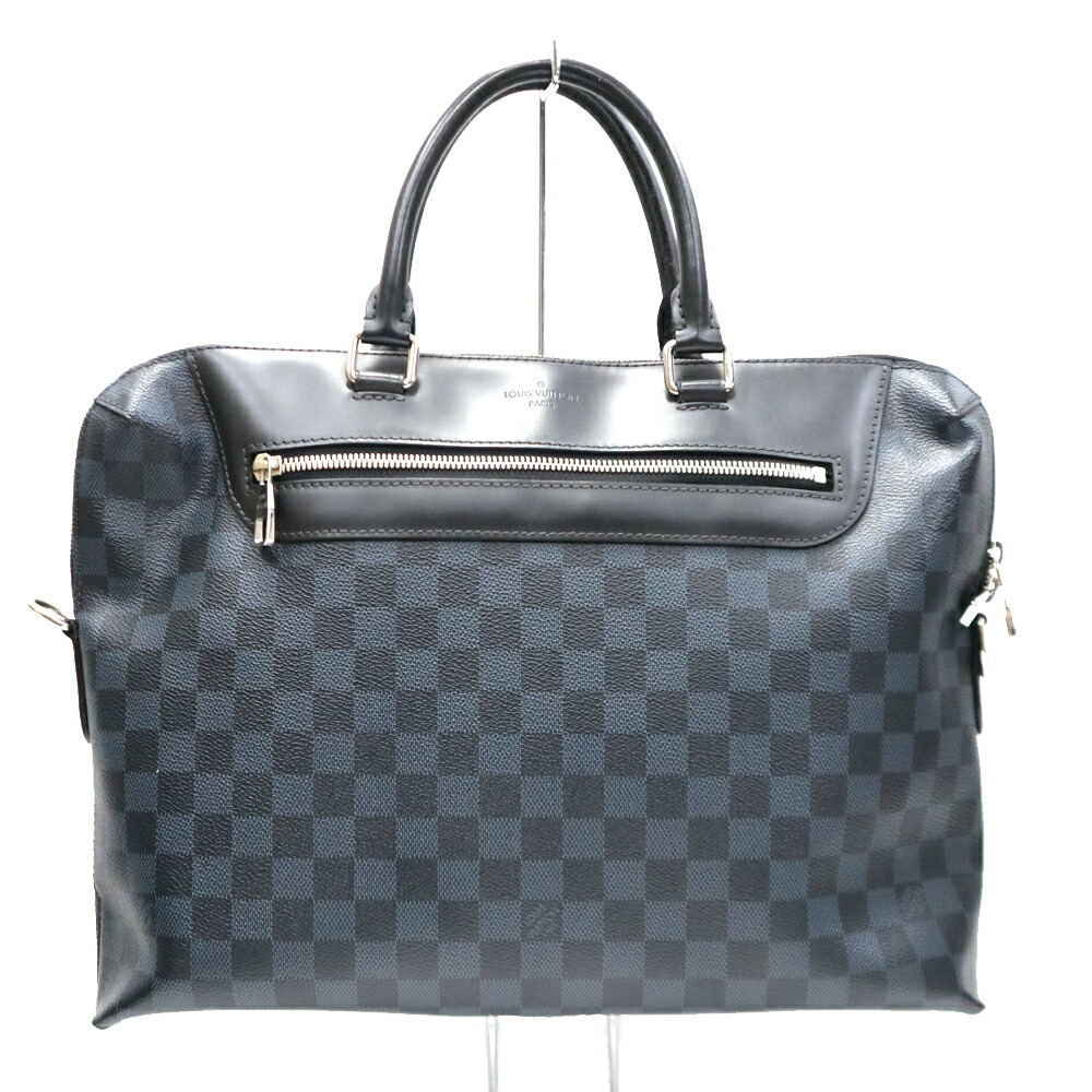 ルイヴィトン Louis vuitton N41589 ポルトドキュマンジュールNM ブリーフ入れもの メンズ ダミエキャンバス 黒いこと【中古】
