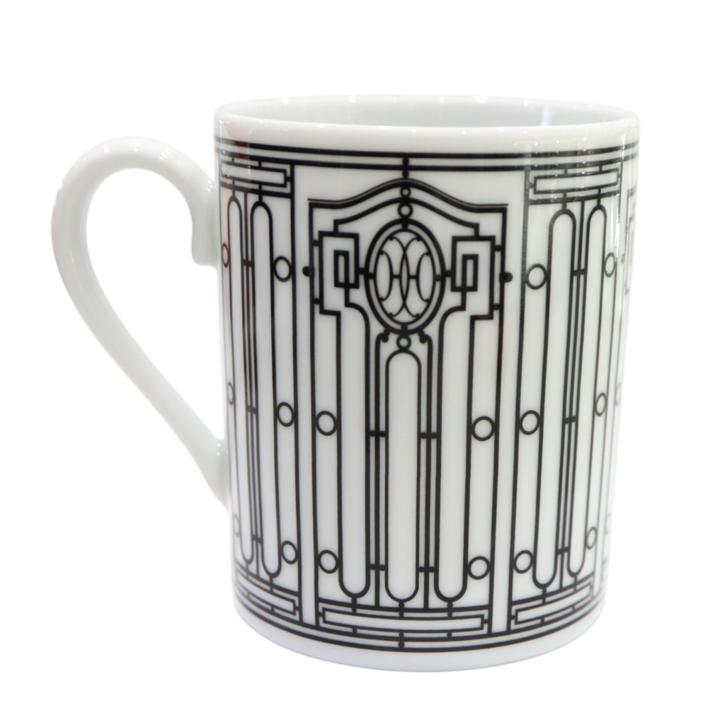 エルメス Hermes カップ H DECO デコ 瀬戸もの ポーセリン 白いこと 黒いこと【中古】