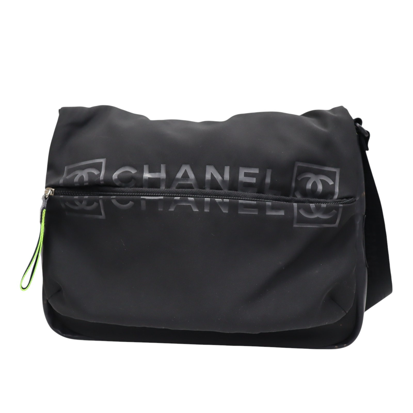 シャネル Chanel 運動競技伝達ルート ショルダーバッグ 黒いこと ユニ一発やる 【中古】