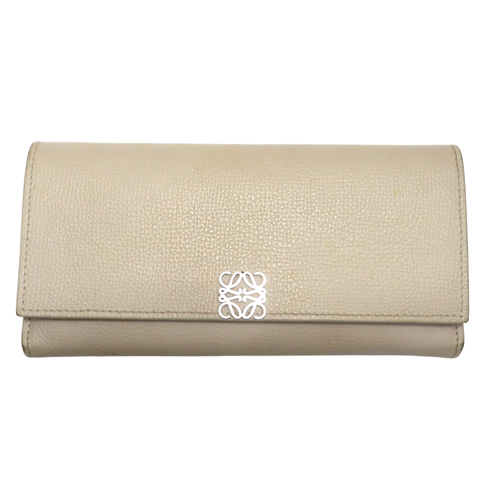 ロエベ Loewe C821ACWX05 長紙入れ ベージュ系 レディース【中古】