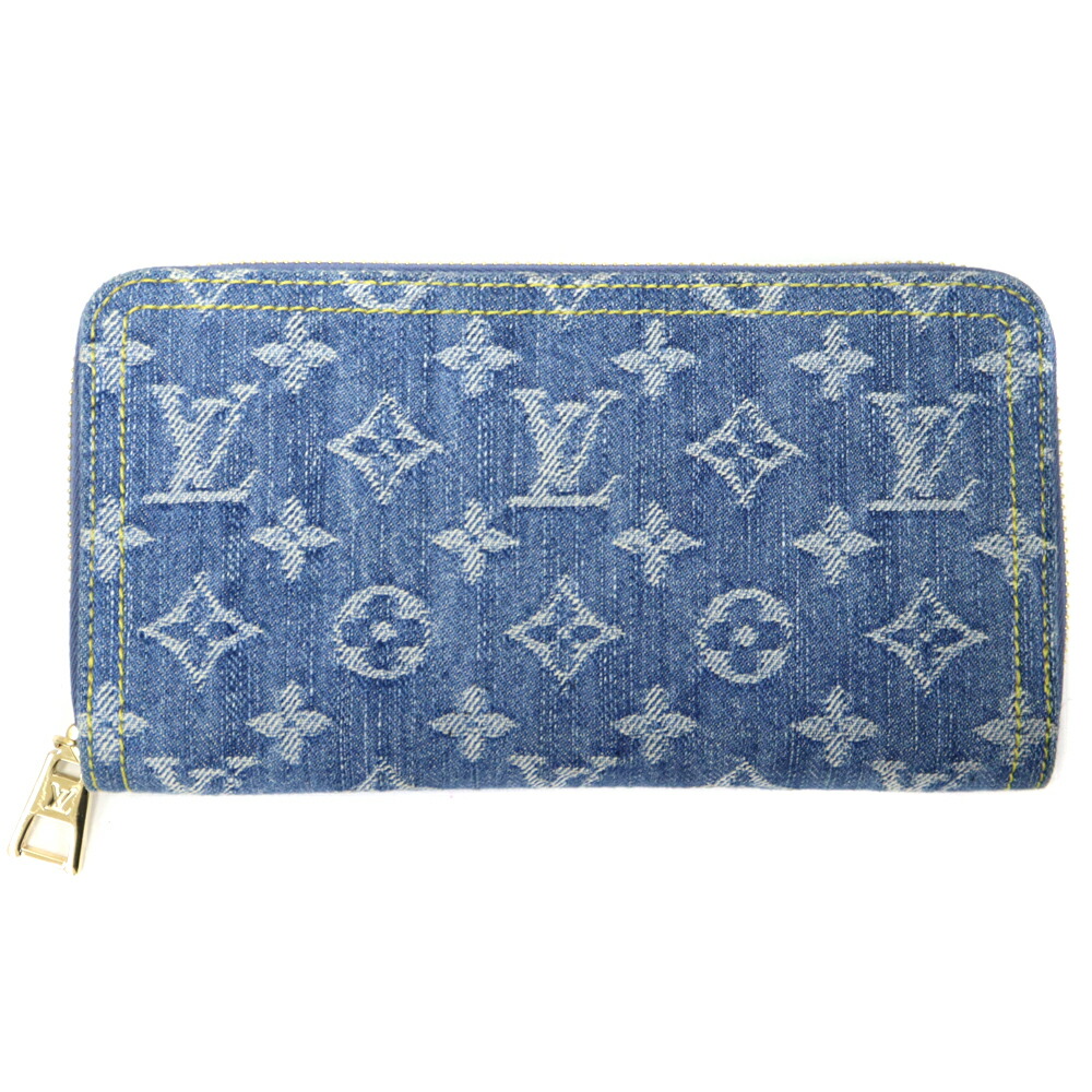 ルイ・ヴィトン Louis Vuitton M82958 ジッピーウォレット ジーンズ 長金入れ レディース 青碧【中古】