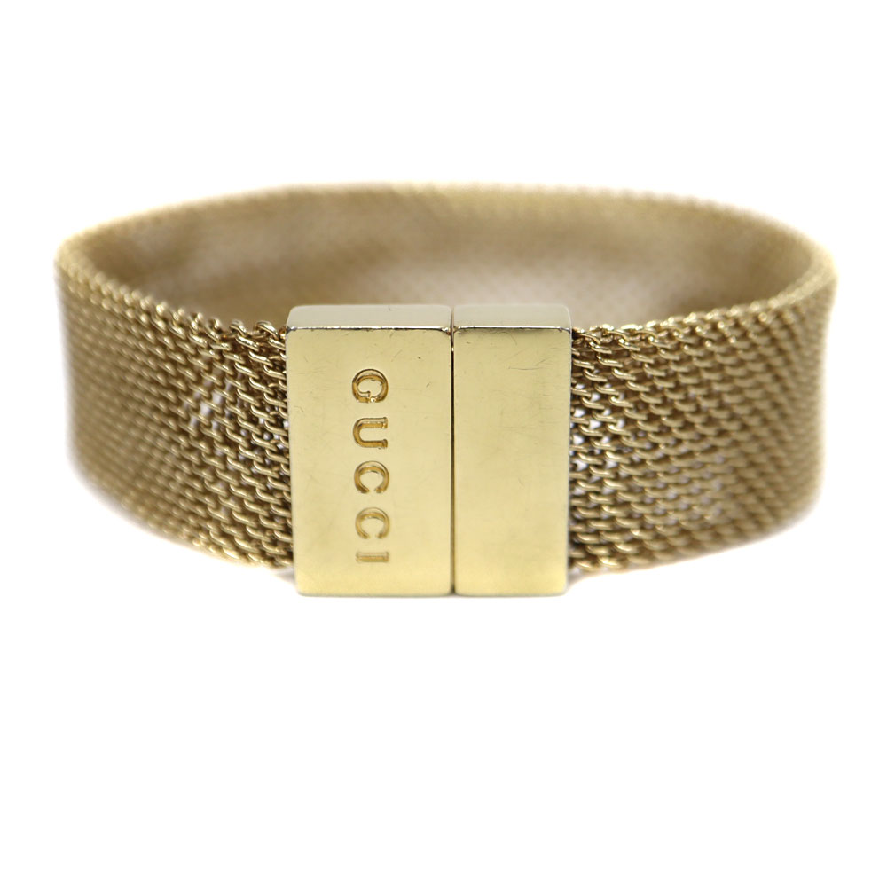 グッチ Gucci  メッシュ腕輪 ゴールド【中古】