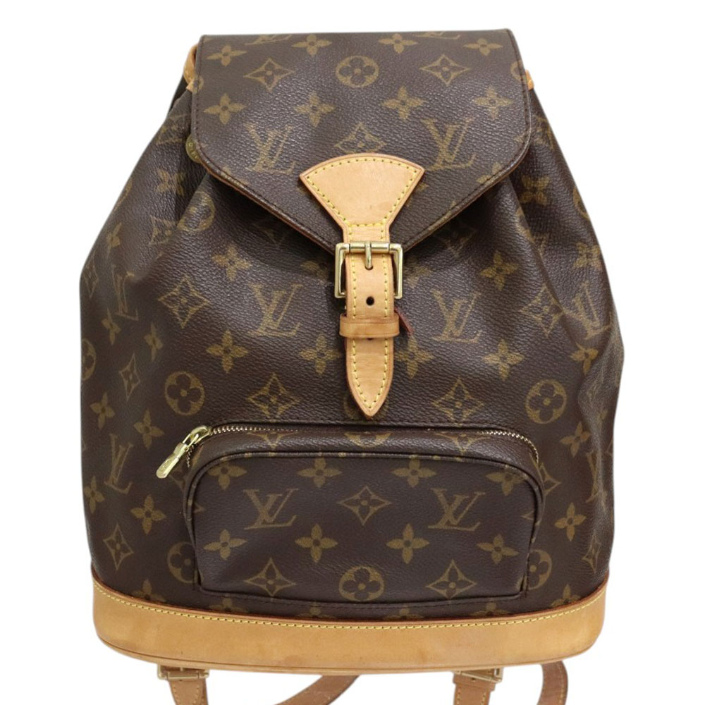 ルイヴィトン Louis Vuitton M51136 モン掏摸MM  うしろ側容器に並べる レディース 赤銅色【中古】