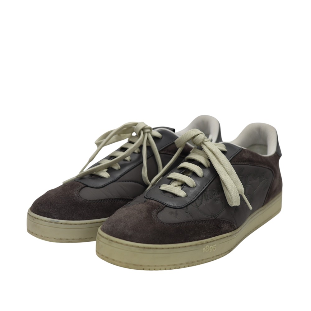 ベルルッティ Berluti プレイタイム スクリット スニーカー メンズ スエードクロスなめし革 薄墨色系【中古】