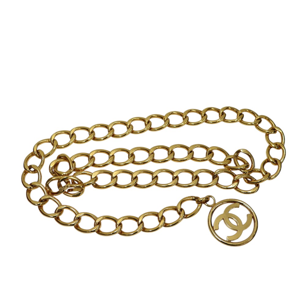 シャネル Chanel ココマーク チェーン店三尺帯 レディース ゴールド【中古】