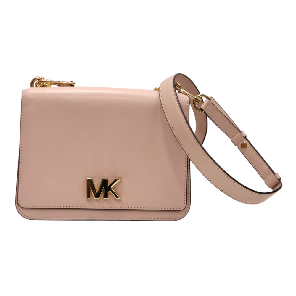 マイケル教科課程 Michael Kors 曲がること鍵を掛ける式 ショルダーバッグ レディース なめし革 サクラ色ベージュ系【中古】