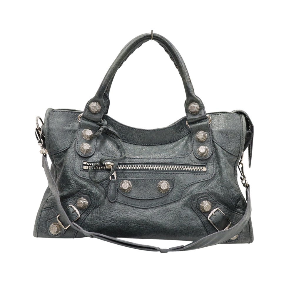 バレンシアガ BALENCIAGA 173084.1202 巨大な生物 シティ なめし革 レディース 緑であること系【中古】