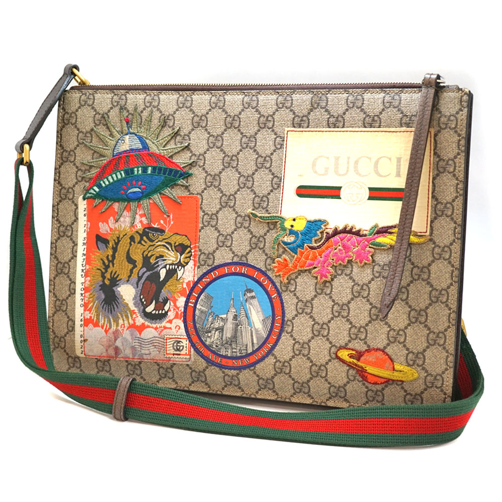 楽天市場 Gucci グッチ 4740 クーリエメッセンジャーバッグ ショルダーバッグ 斜め掛け ワッペン Gg柄 シェリー かばん 鞄 メンズ レディース 中古 Used 6 質屋 かんてい局北名古屋店 N21 705 質屋かんてい局 楽天市場店