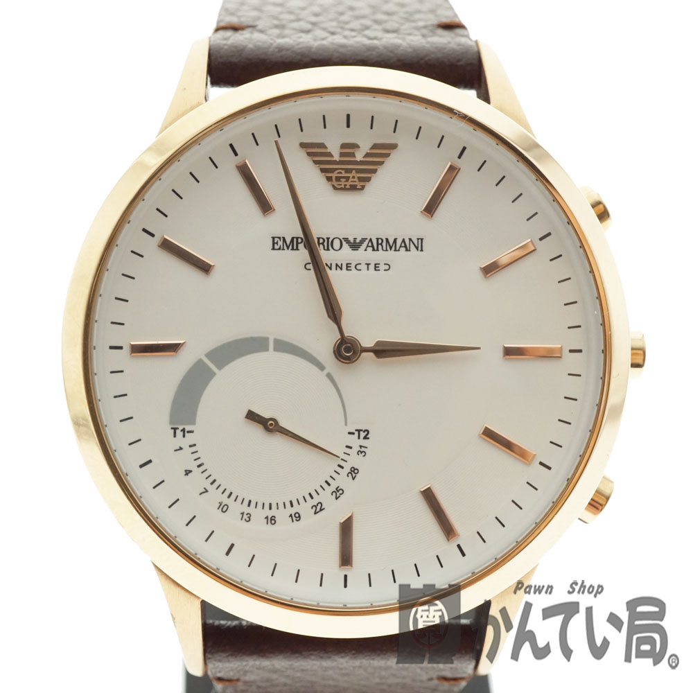 楽天市場 Emporio Armani エンポリオ アルマーニ Art3002 レナート クォーツ スマートウォッチ メンズ Ss レザー 電池式 腕時計 Used 8 中古 質屋 かんてい局細畑店 H001 質屋かんてい局 楽天市場店