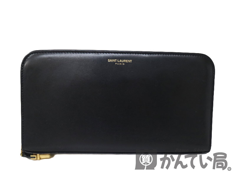 楽天市場 Saint Laurent サンローラン 2つ折り 長財布 ラウンドファスナー ジップ ブラック シンプル メンズ レザー 黒 中古 Used 6 質屋 かんてい局小牧店 C19 5376 質屋かんてい局 楽天市場店