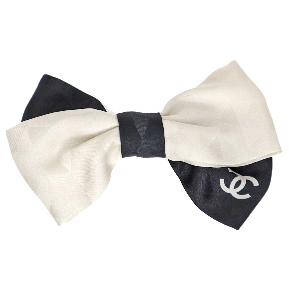 楽天市場】シャネル CHANEL リボンモチーフ バレッタ カメリア サテン