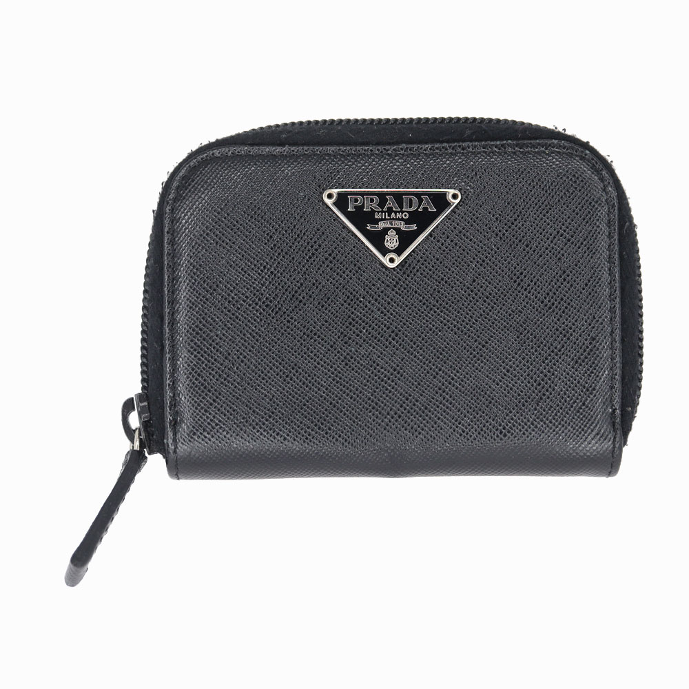 【希少品】　PRADA コインケース　がま口　ポーチ　ゴールド金具　ブラック 希少品】 PRADA コインケース がま口 ポーチ ゴールド金具