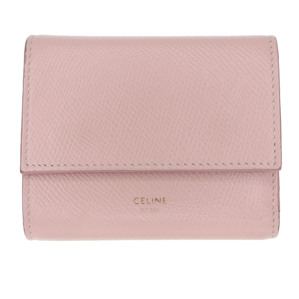 セリーヌ 三つ折り ミニ財布 グレインドカーフスキン CELINE [新品/正規ラッピング済] セリーヌ 財布 ミニ 三つ折り