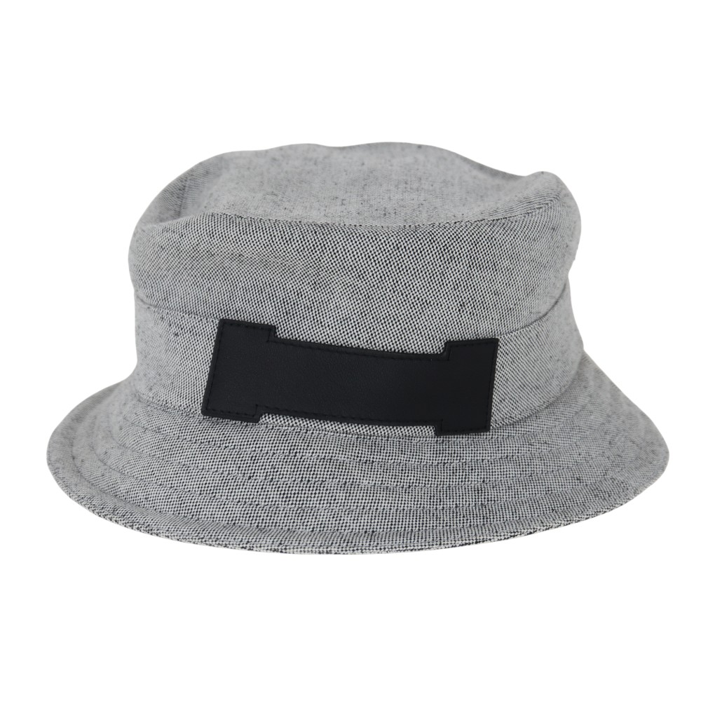 HERMES エルメス フレットサングルH バケットハット グレー メンズ【中古】