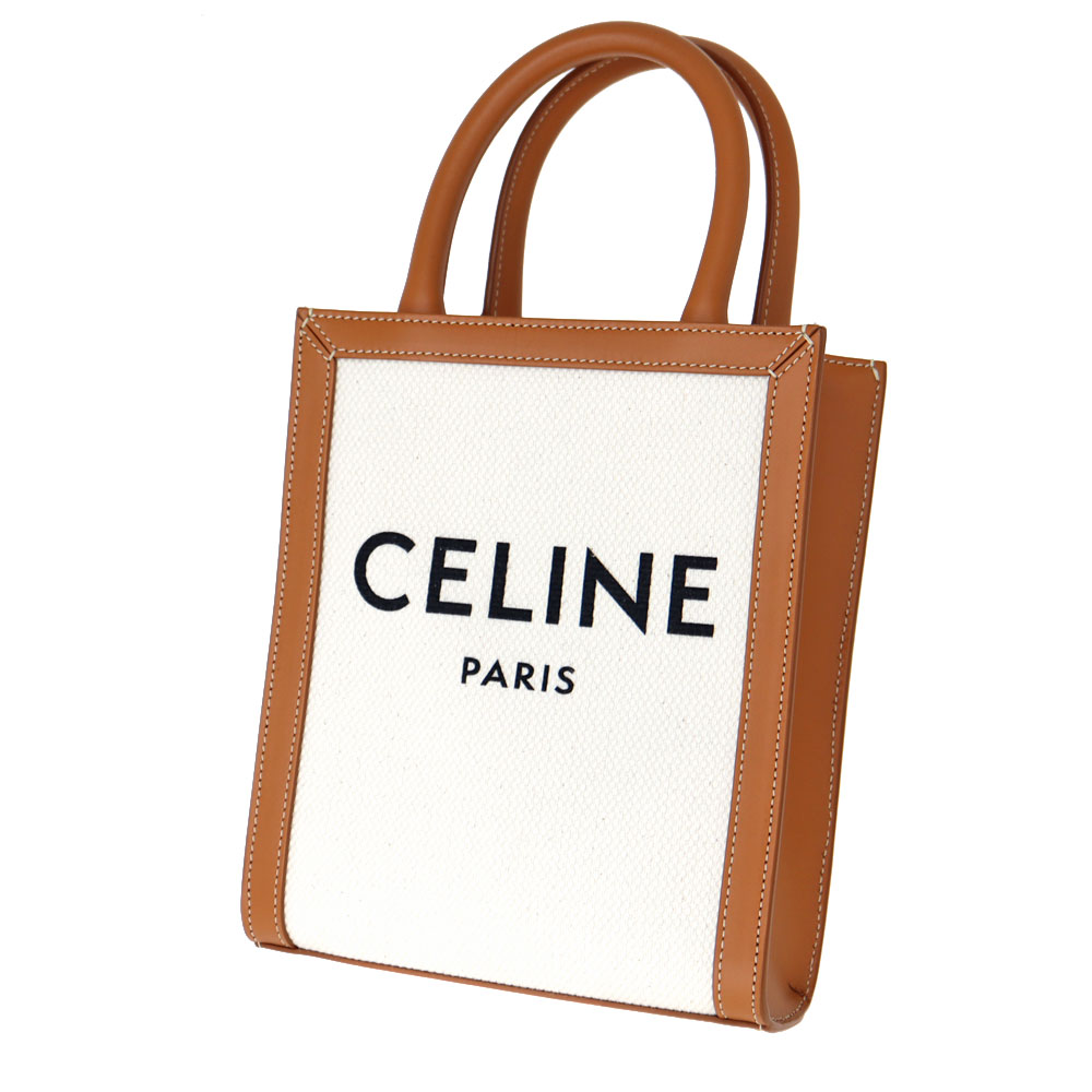 セリーヌ Celine 193302BNZ.02NT ミニバーティカルカバ 2WAY御徒面子 レディース 帆布×なめし革 ベージュ系【中古】
