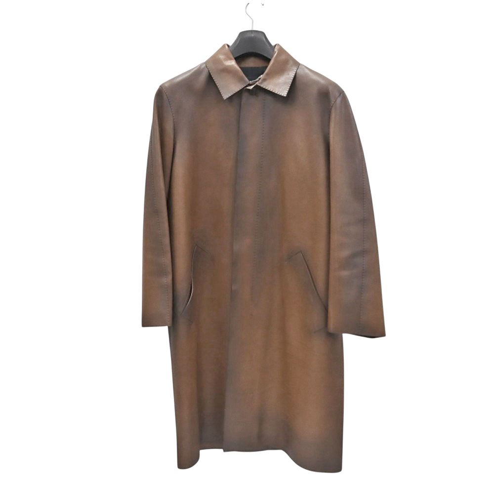 ベルルッティ Berluti R16LCL11KAHX レザーコートブラウン系 メンズ【中古】