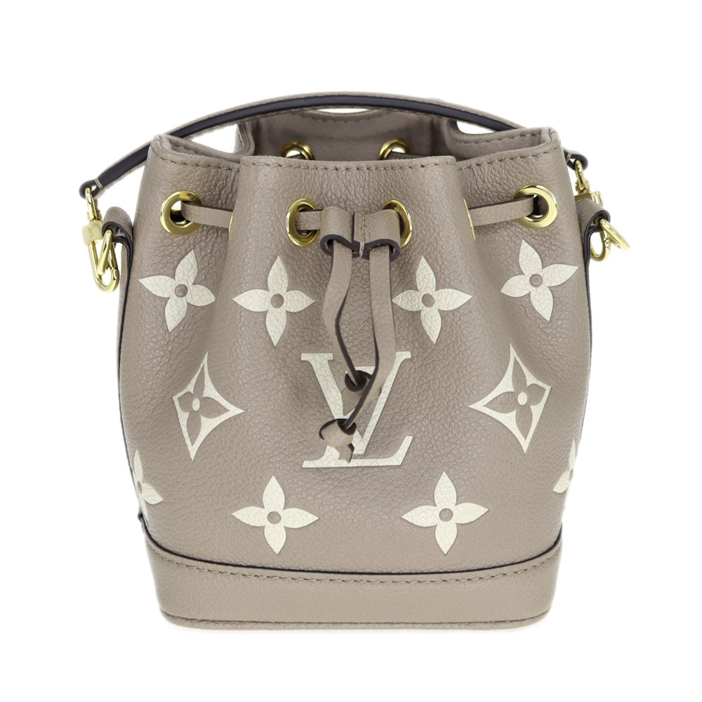 ルイヴィトン Louis vuitton M46291 ナノ・ノエ ショルダーバッグ バイカラーモノグラム アン工業プラント ベージュ 【中古】