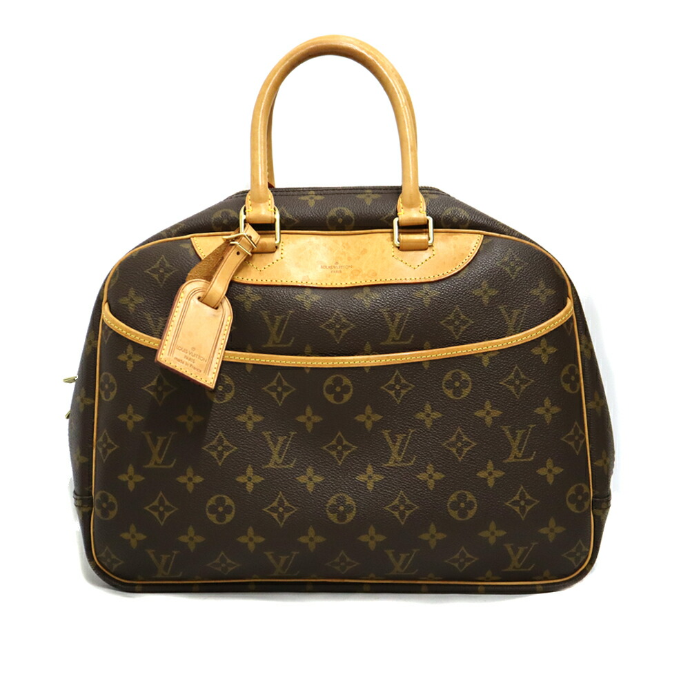 ルイヴィトン Louis vuitton M47270 ボーリング・ヴァニティ ドーヴィル ハンドバッグ レディース PVC素材 レザー ブラウン【中古】