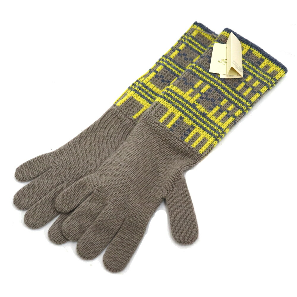 楽天市場】エルメス HERMES アームウォーマー カシミヤ ブラウン