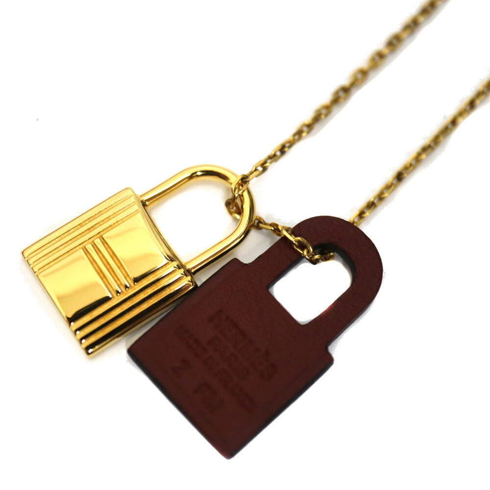 エルメス Hermes オーケリーPM ネックレス レディース 金属素材 ゴールド×ブラウン【中古】