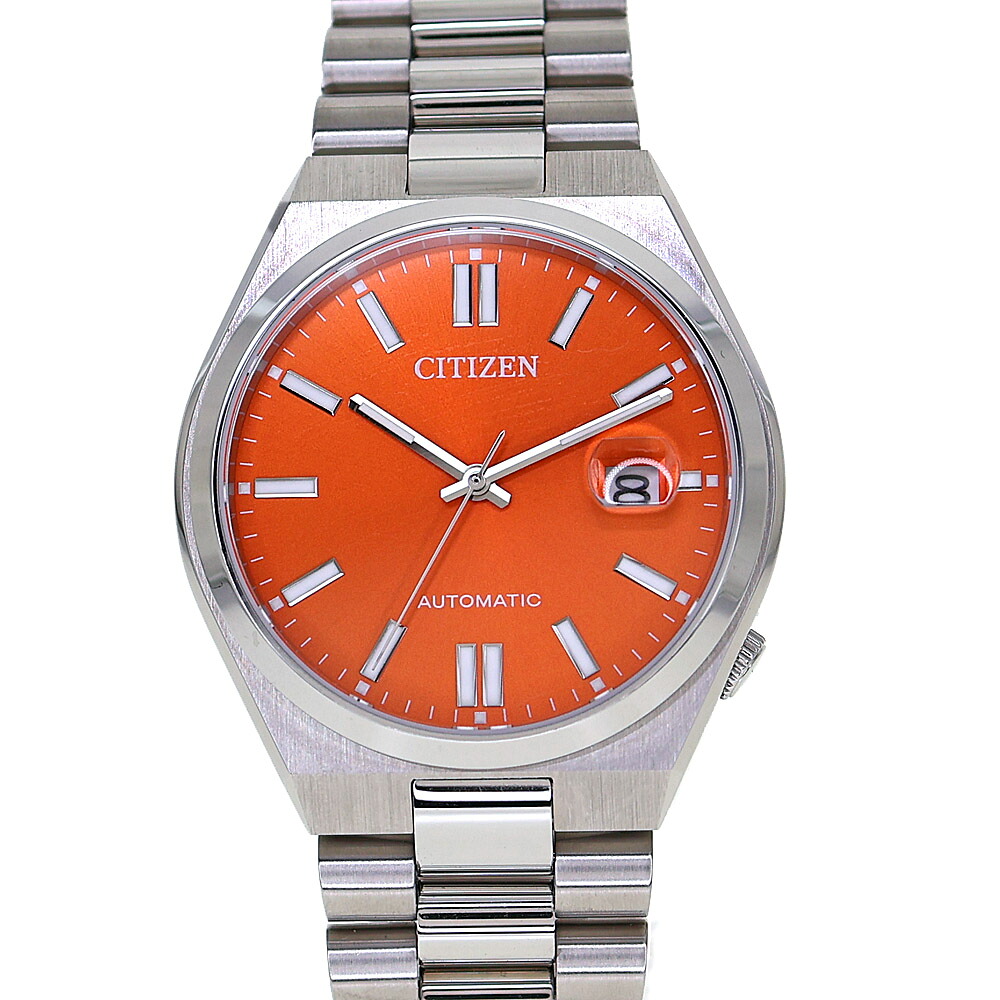 シチズン Citizen NJ0151-88Z/8210-S126967 TSUYOSA寄せあわせ メンズ 自動小銃一巻き ウオッチ オレンジ色文字記号盤【中古】