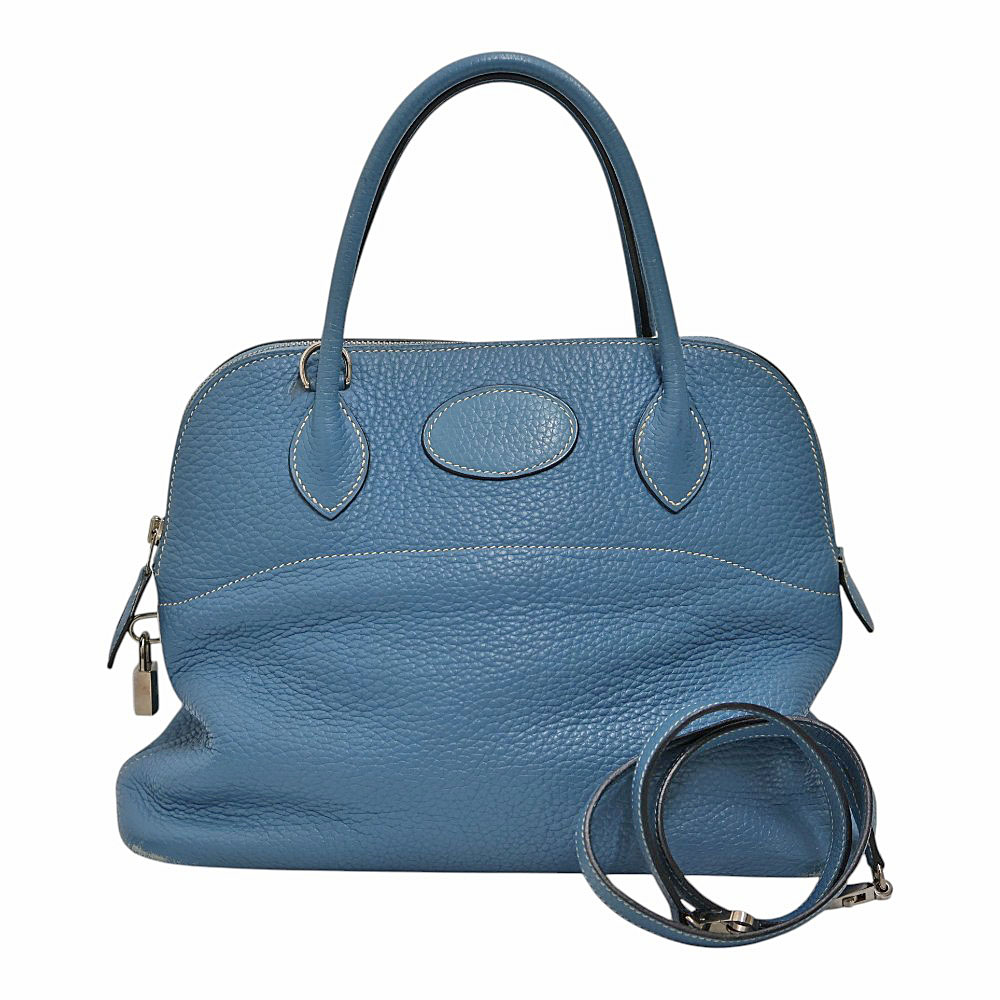 エルメス Hermes ボリード31 2WAY レディース ス当てずっぽう:トゴ 青碧ジーン【中古】