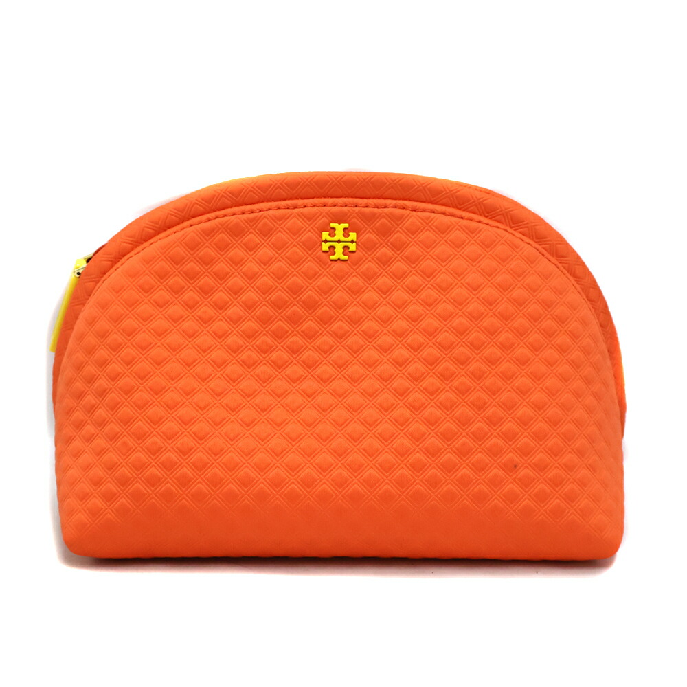トリーバーチ Toryburch 合切袋 マルチ合切袋 レディース ポリエステル オレンジ色 【中古】