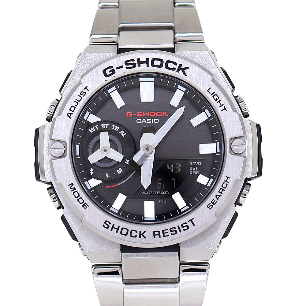 カシオ Casio GST-500D-1AJF G-SHOCK Gスチール写真 ウオッチ メンズ 手ごわいソーラー 黒いこと文字記号盤【中古】