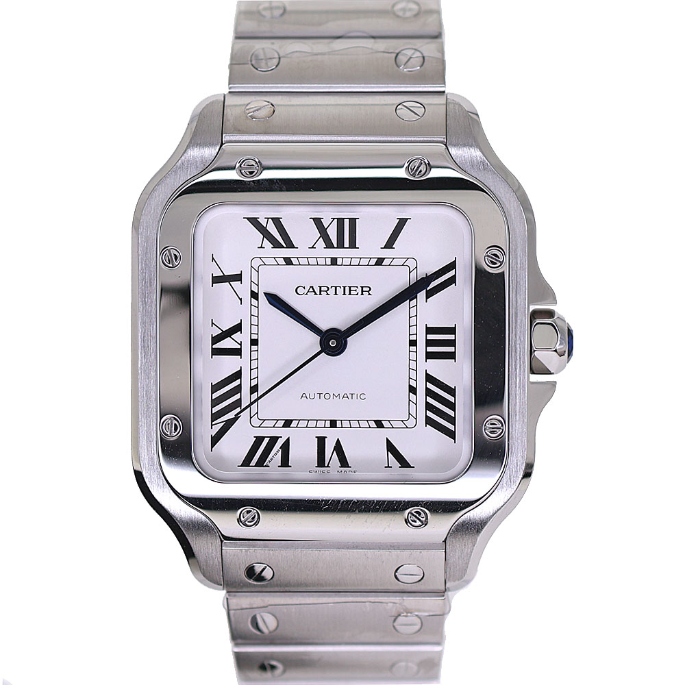カルティエ Cartier WSSA0029 サントスドゥカルティエMM 腕時計 自動巻き ユニセックス ボーイズ ホワイト文字盤【中古】|質屋かんてい局 店